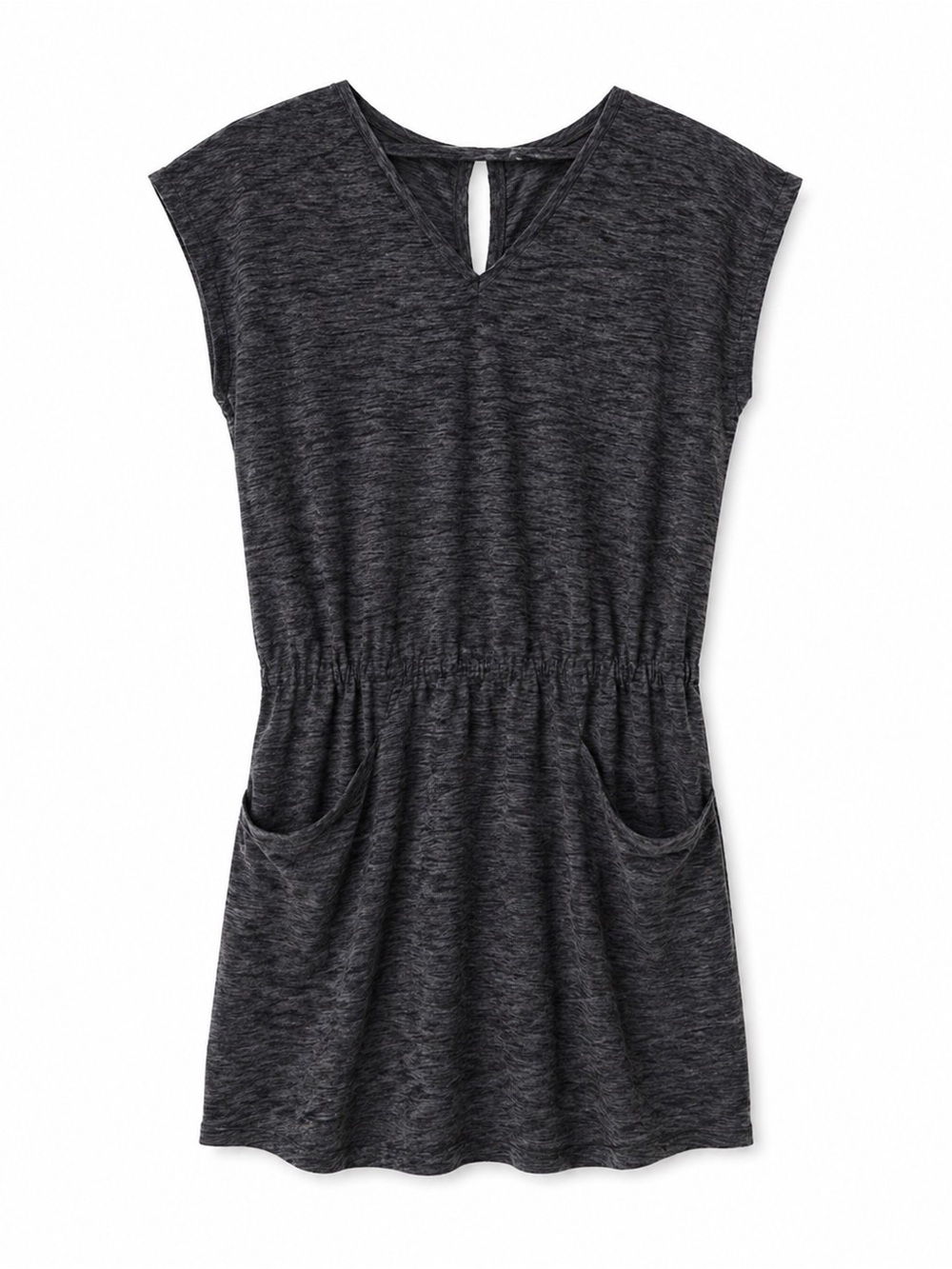 3/$20 H&M Charcoal Heather V-Neck Pocket Mini Dress